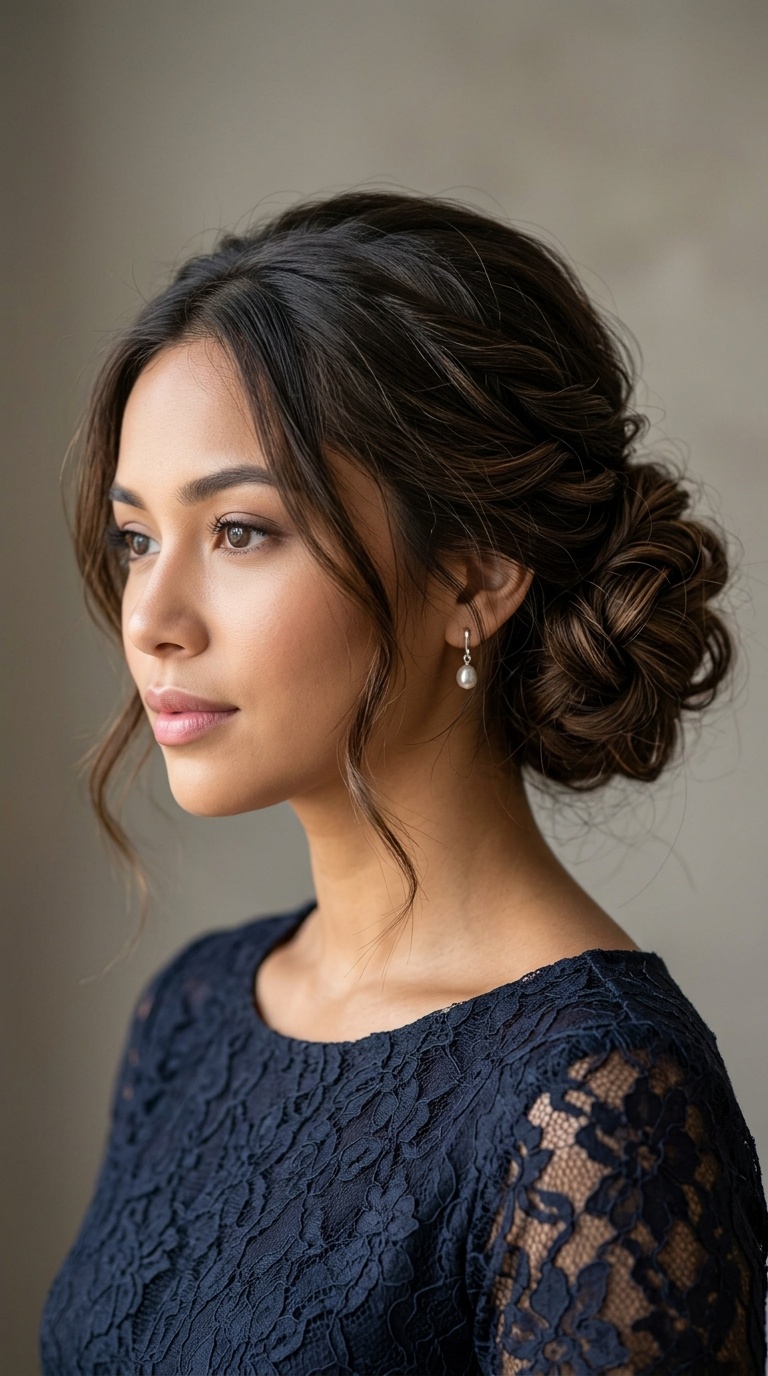 Textured Low Bun
