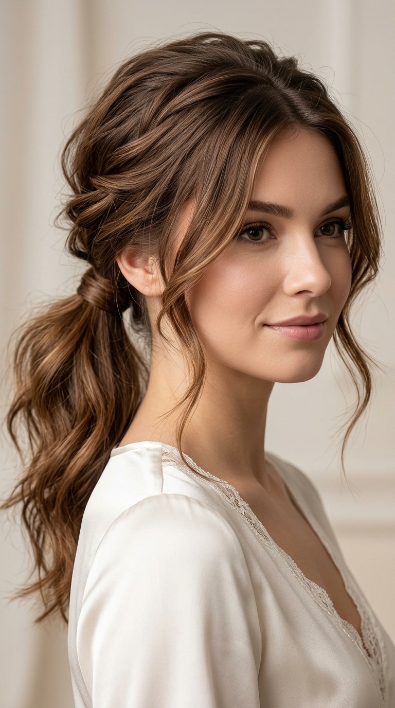 Textured Low Ponytail