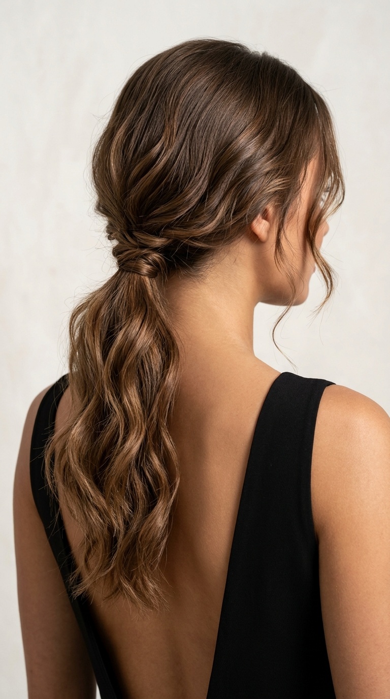 Textured Low Ponytail