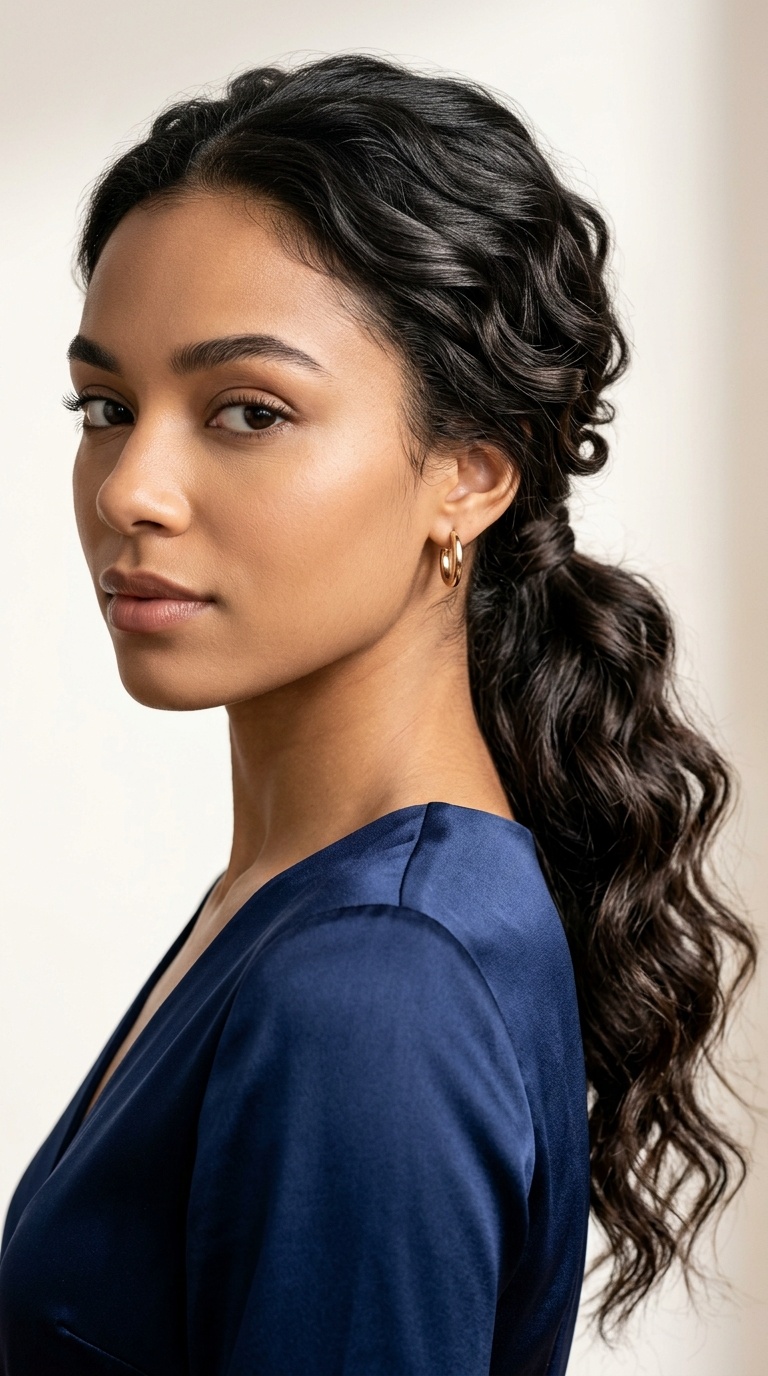 Textured Low Ponytail