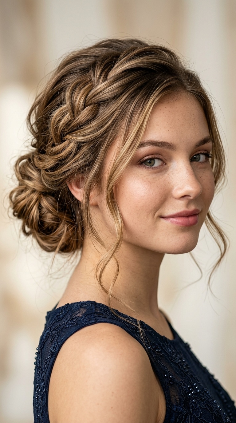 Textured Messy Low Bun