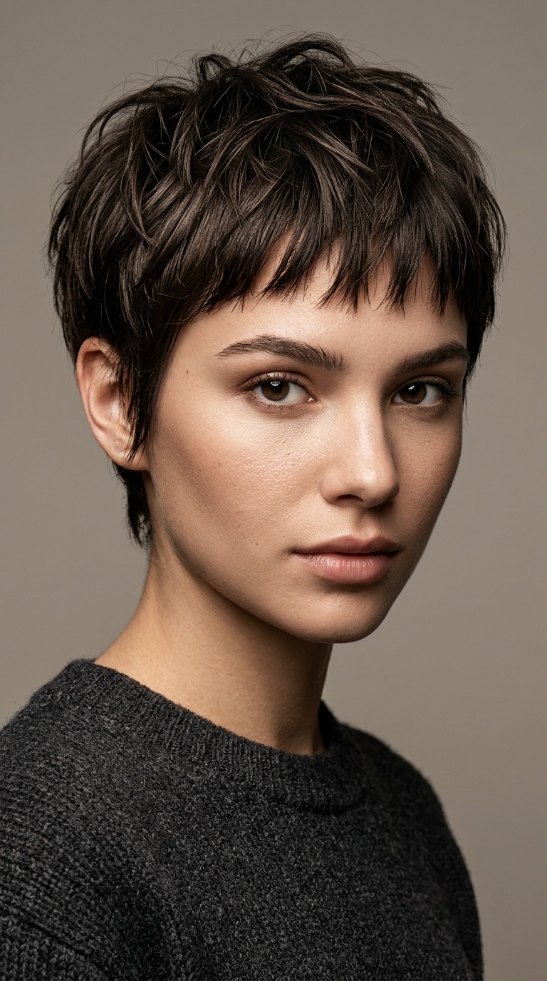 Textured Pixie with Baby Bangs