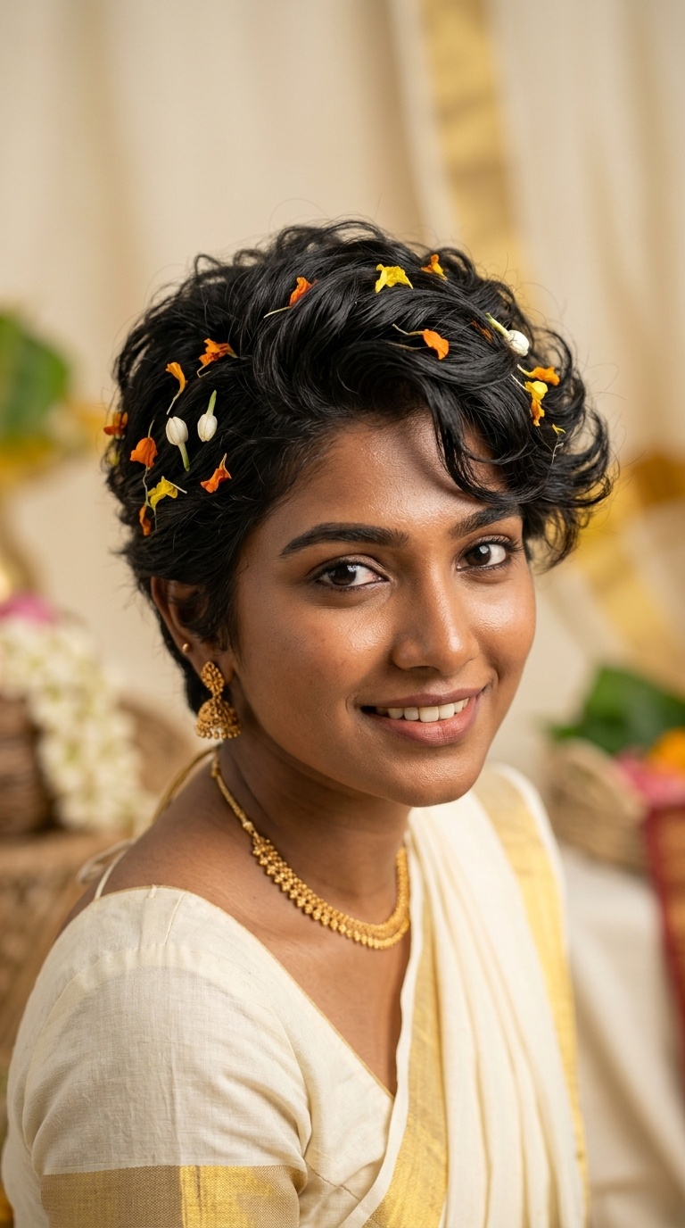 Textured Pixie with Petals