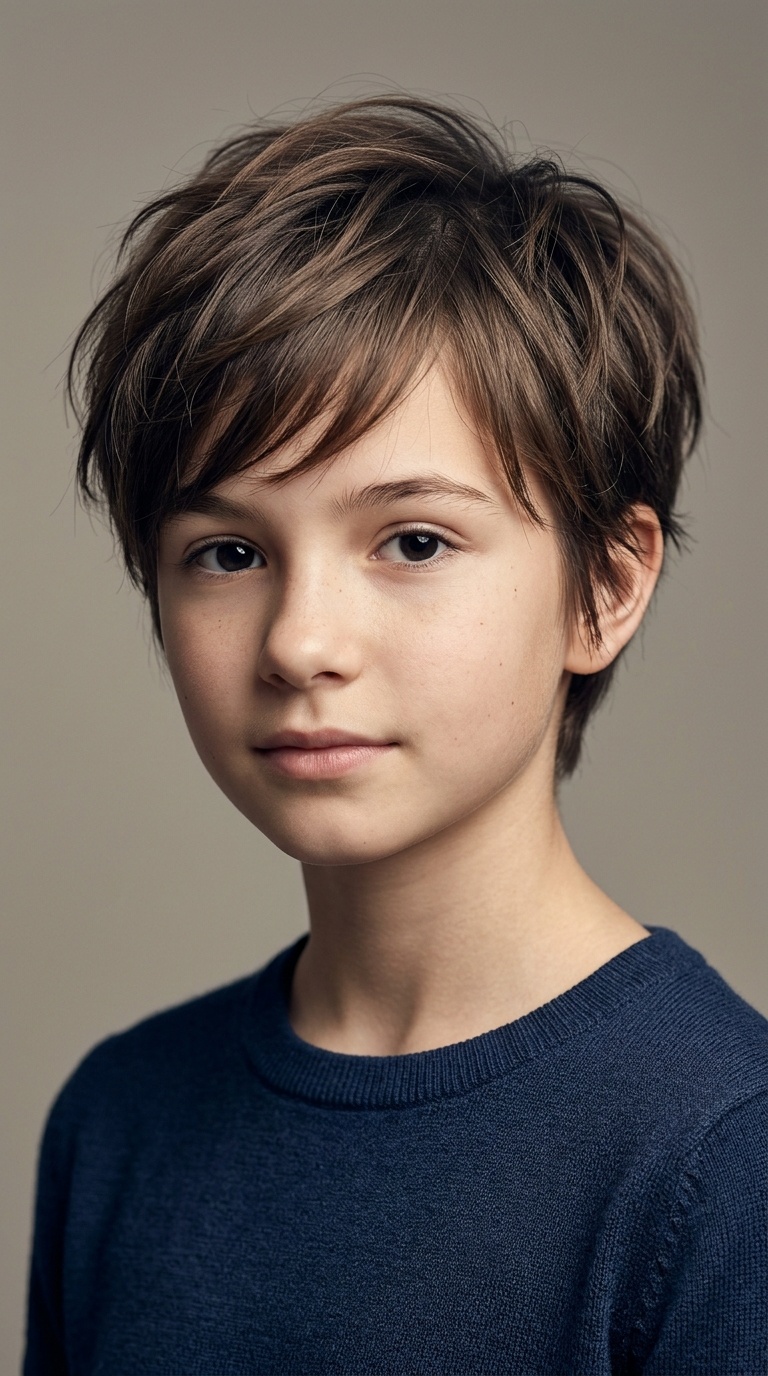 Textured Pixie with Side-Swept Bangs