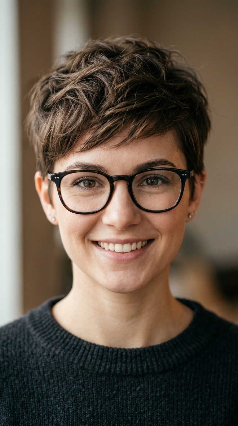Textured Pixie with Tapered Sides