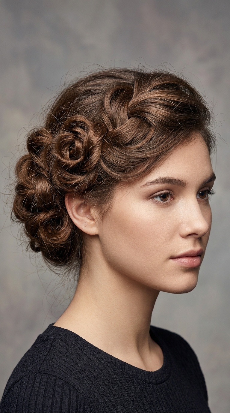 Textured Rosette Updo
