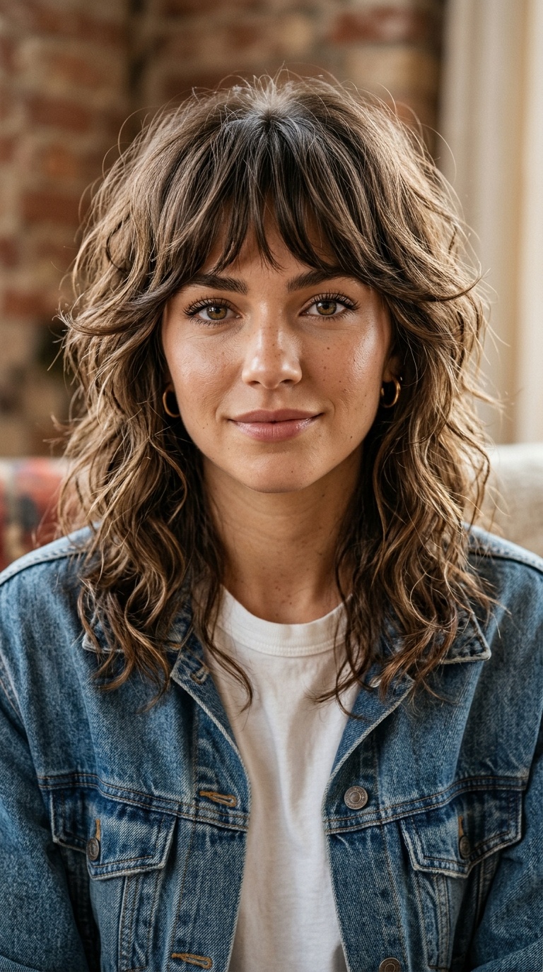 Textured Shag with Bangs