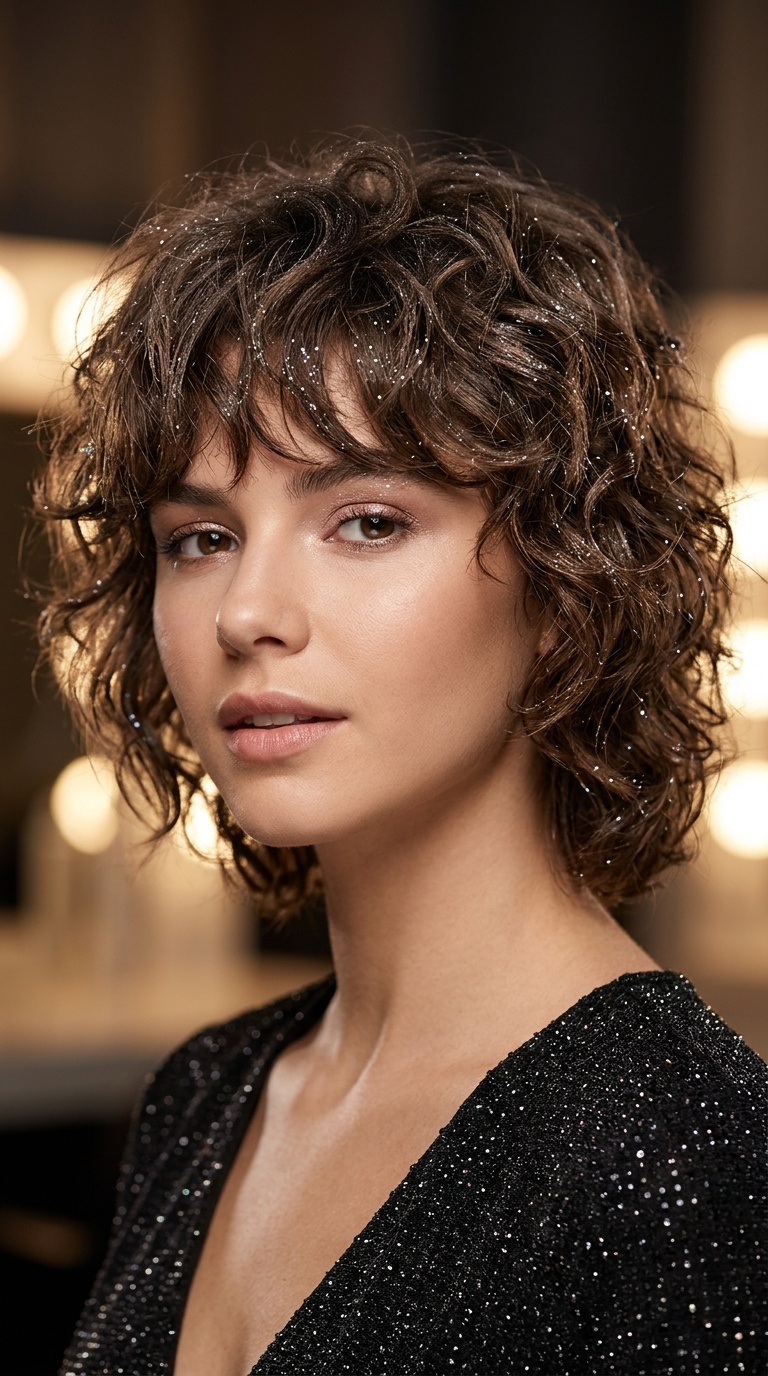 Textured Shag with Shimmer Hairspray