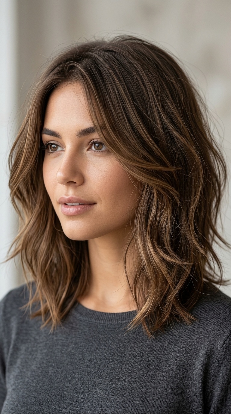 Textured Shoulder-Length Lob