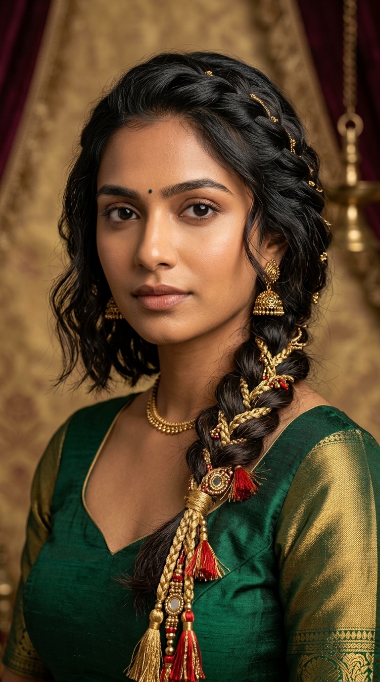Textured Side Braid with Parandi