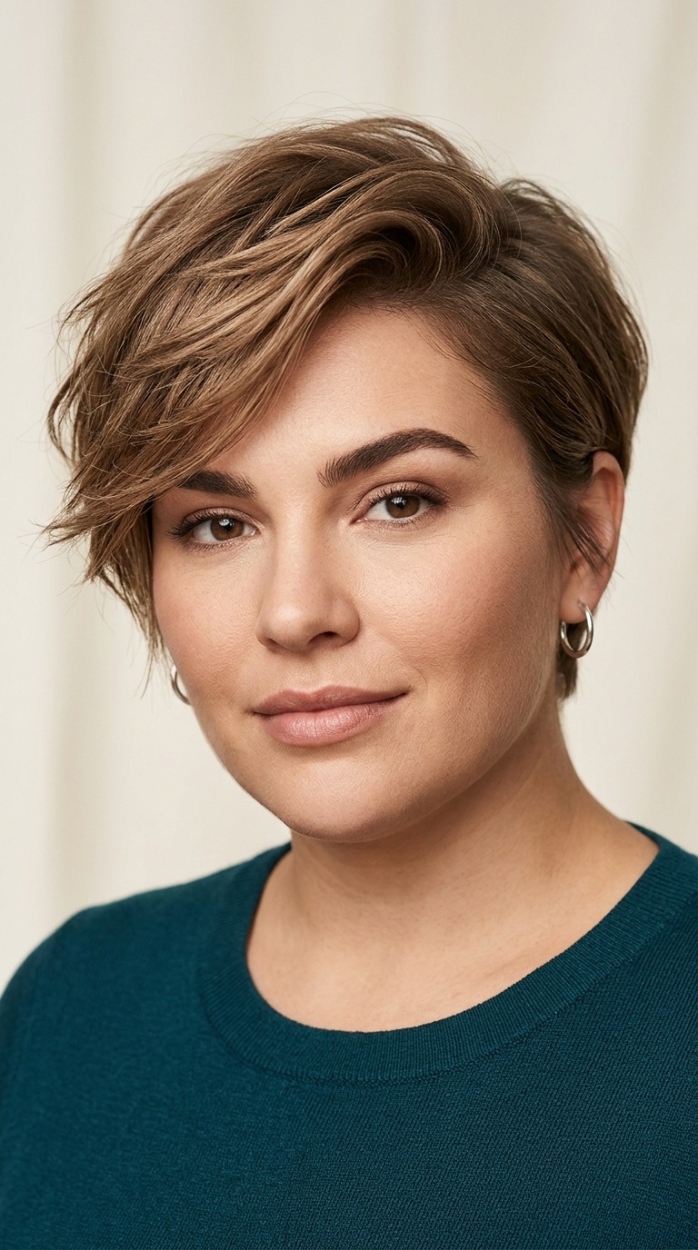 Textured Side-Swept Pixie
