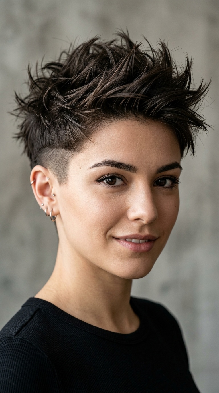 Textured Spiky Pixie with Undercut