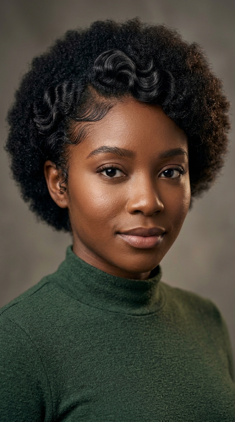 The Afro with Finger Waves