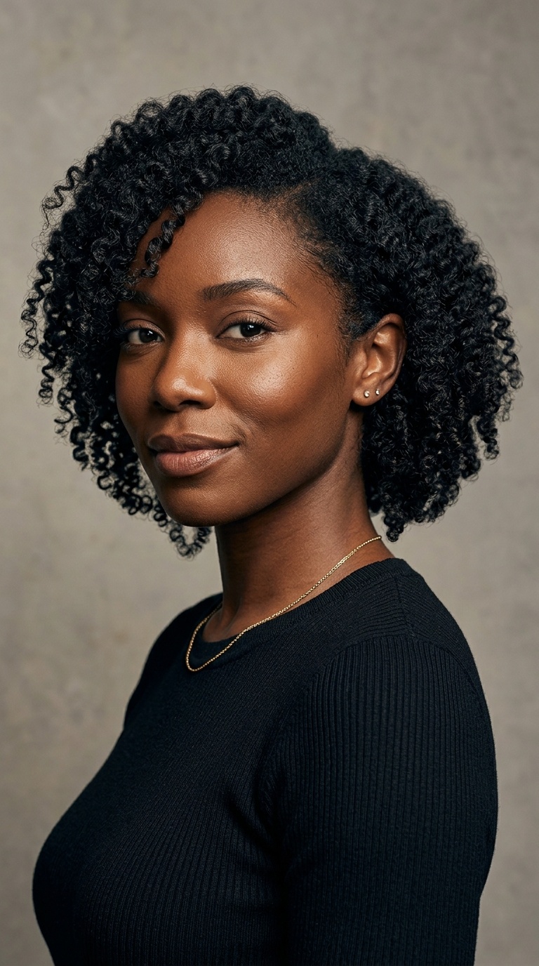 The Angled Curly Bob