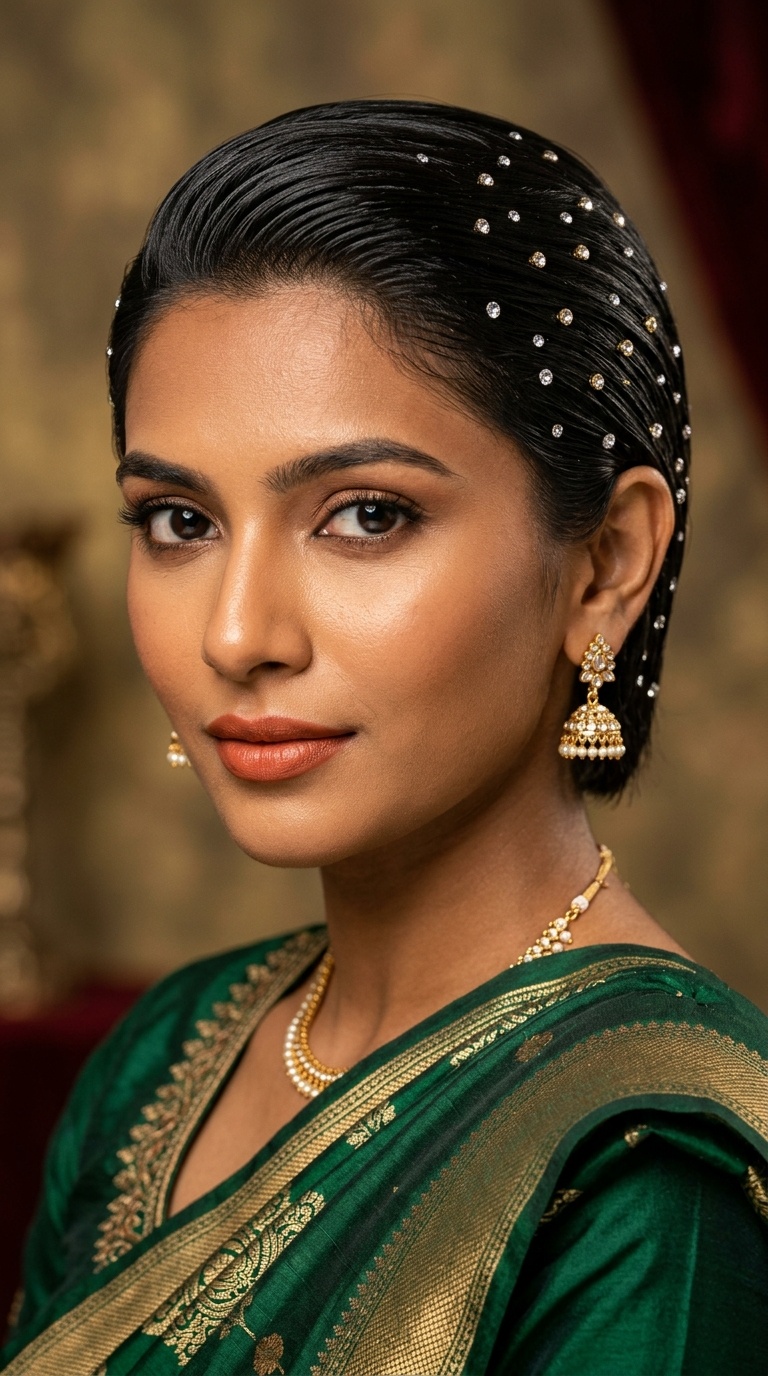 The Bejeweled Slick-Back
