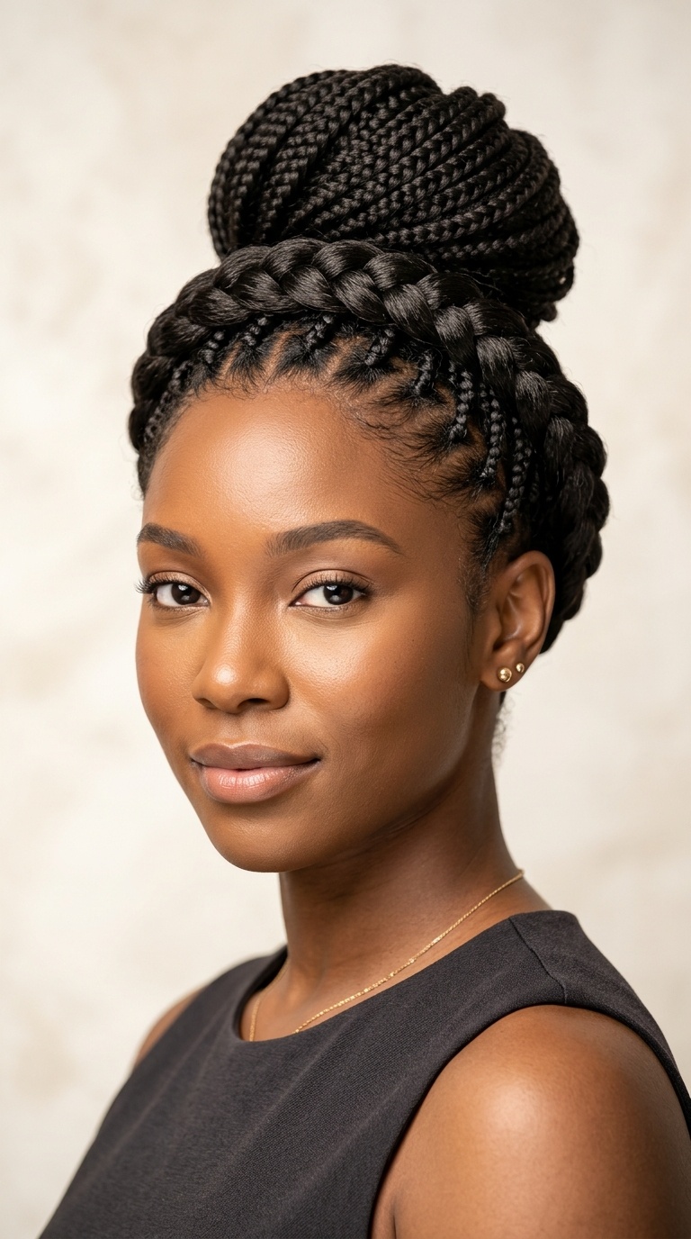 The Braided Crown Bun
