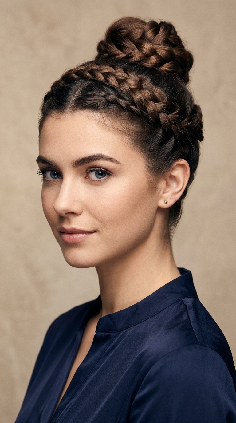 The Braided Crown Bun