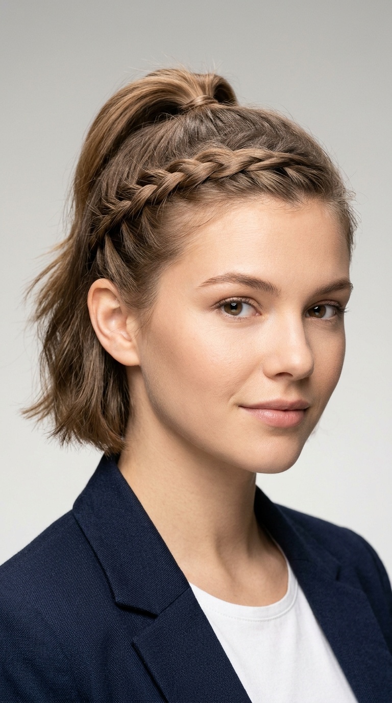 The Braided Crown Half Pony