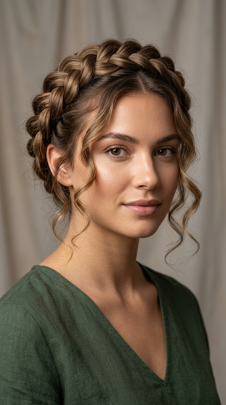 The Braided Crown with Loose Tendrils