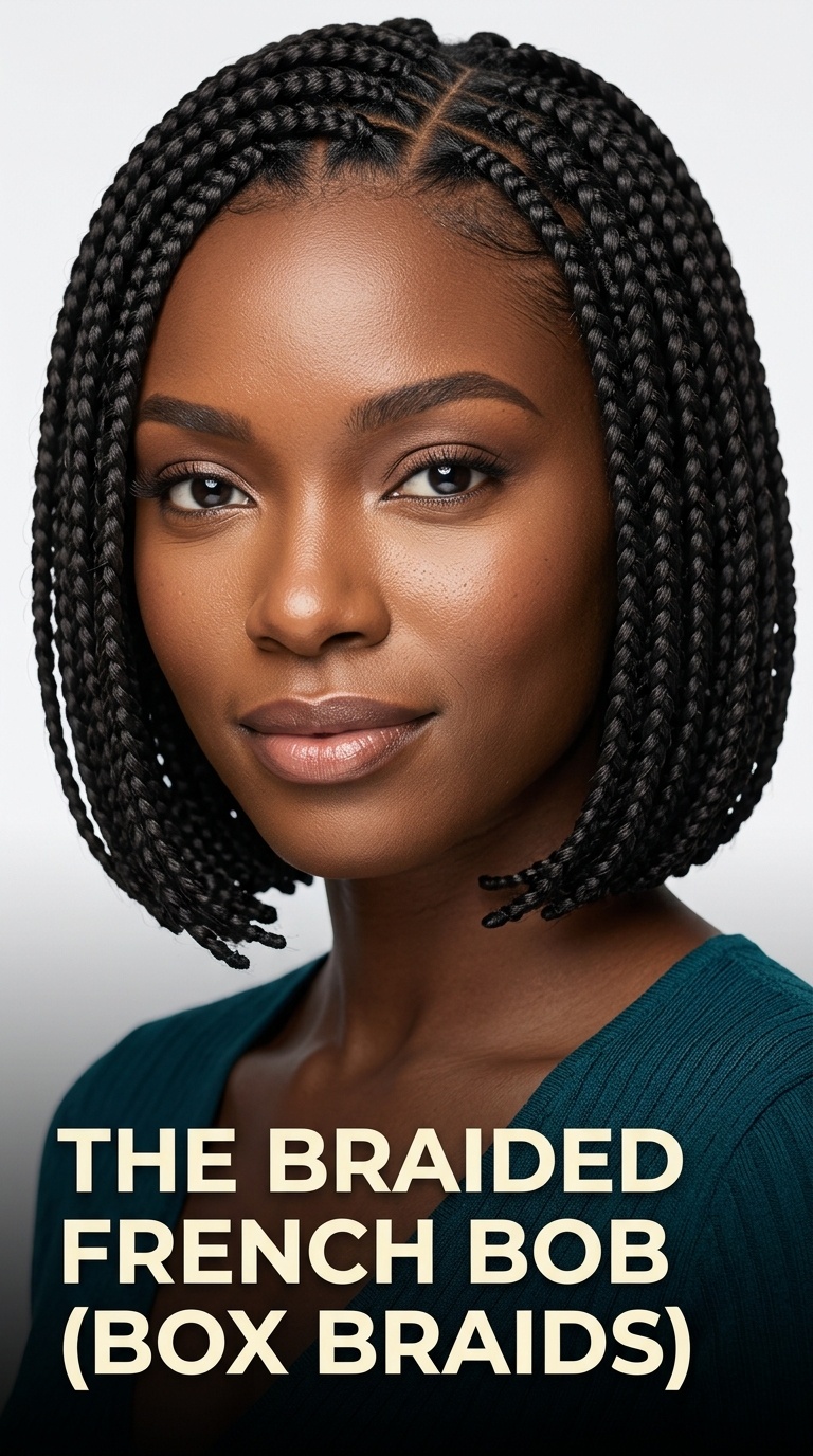 The Braided French Bob (Box Braids)