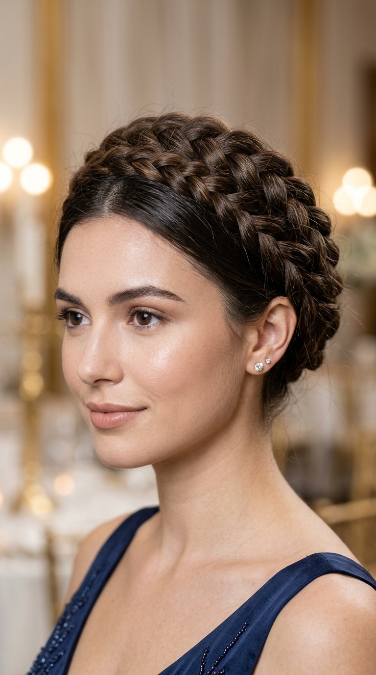 The Braided Halo Updo