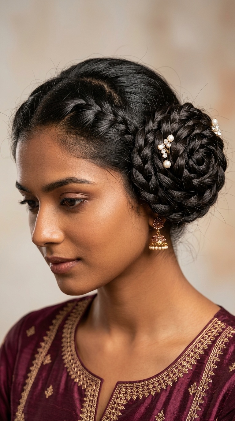 The Braided Rose Bun
