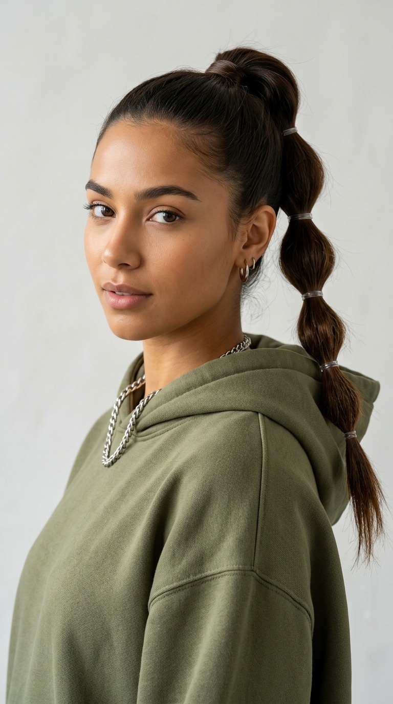 The Bubble Braided Ponytail