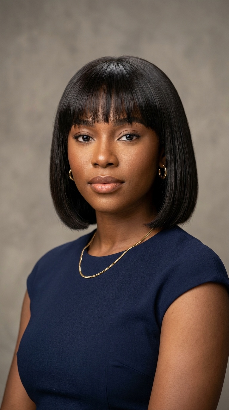The Classic Chin-Length Silk Press Bob