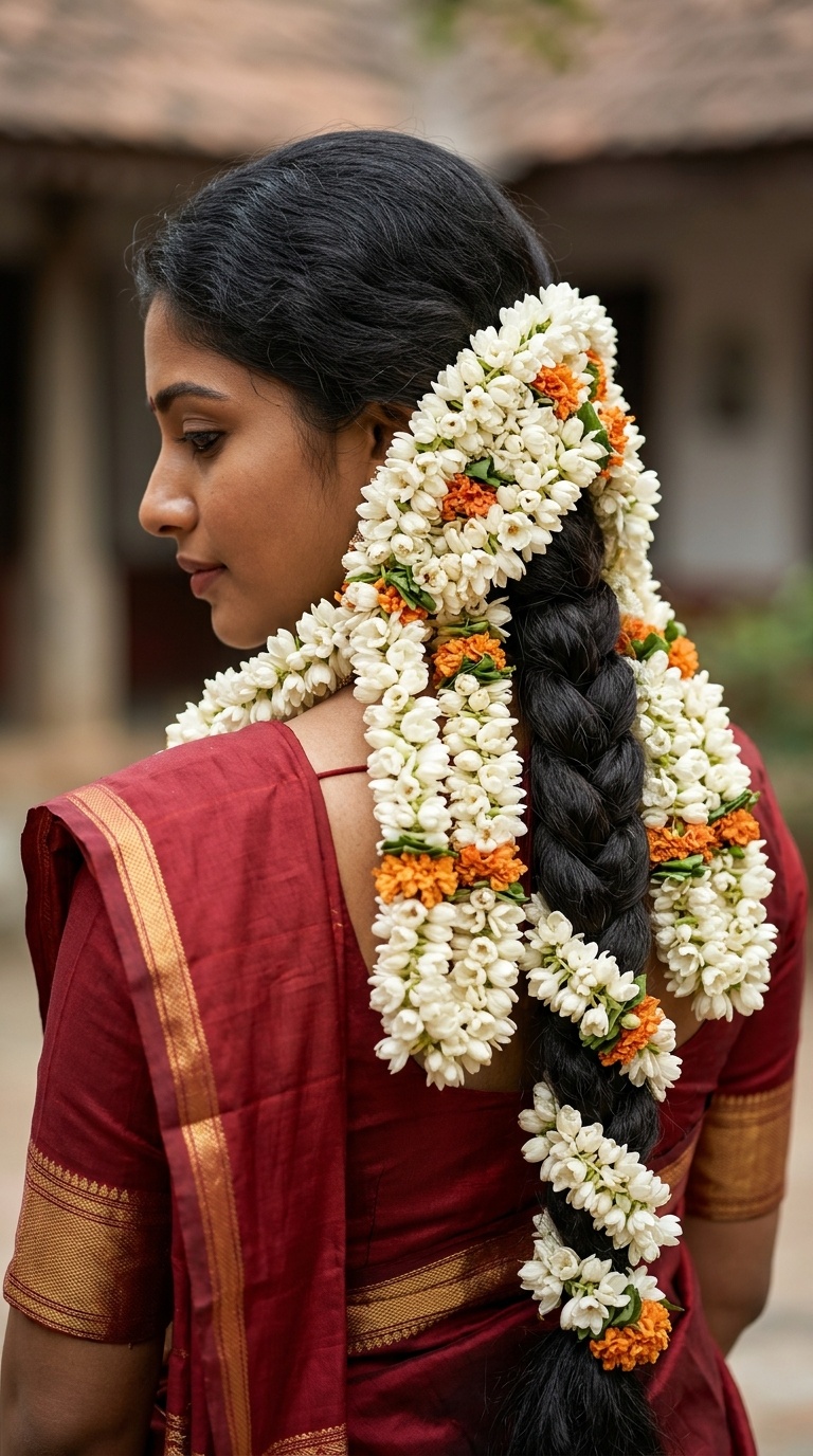The Classic Gajra-Laden Braid