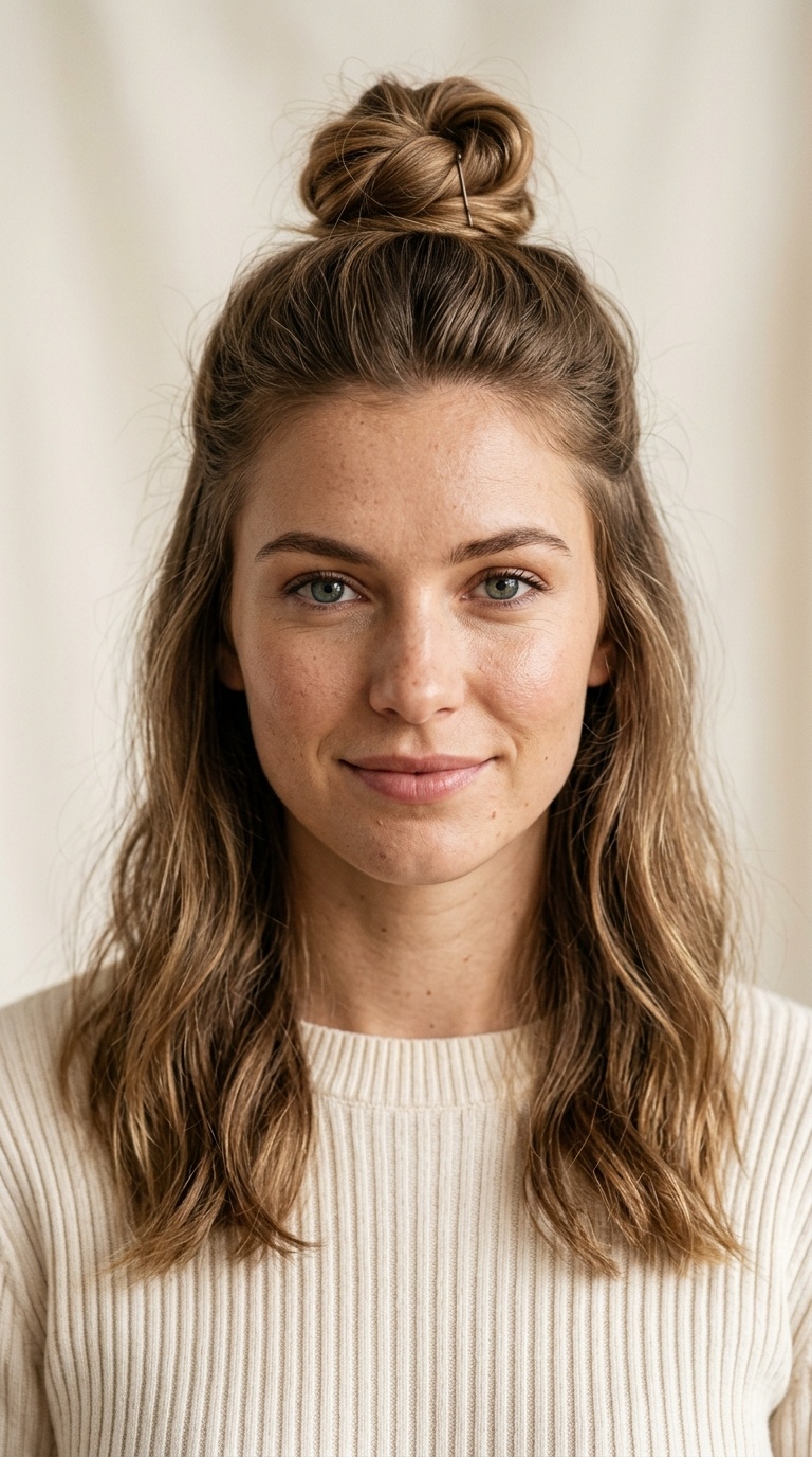 The Classic Half-Up Top Knot