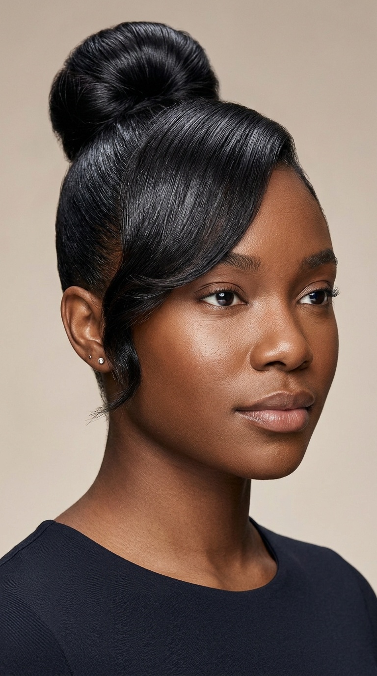 The Classic High Ballerina Bun with Deep Swoop