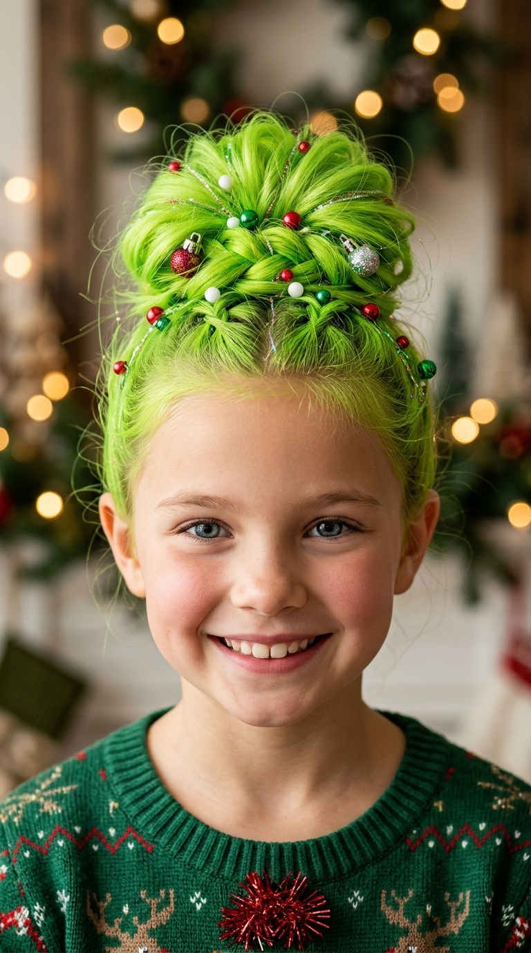 The Classic Neon Green High Bun