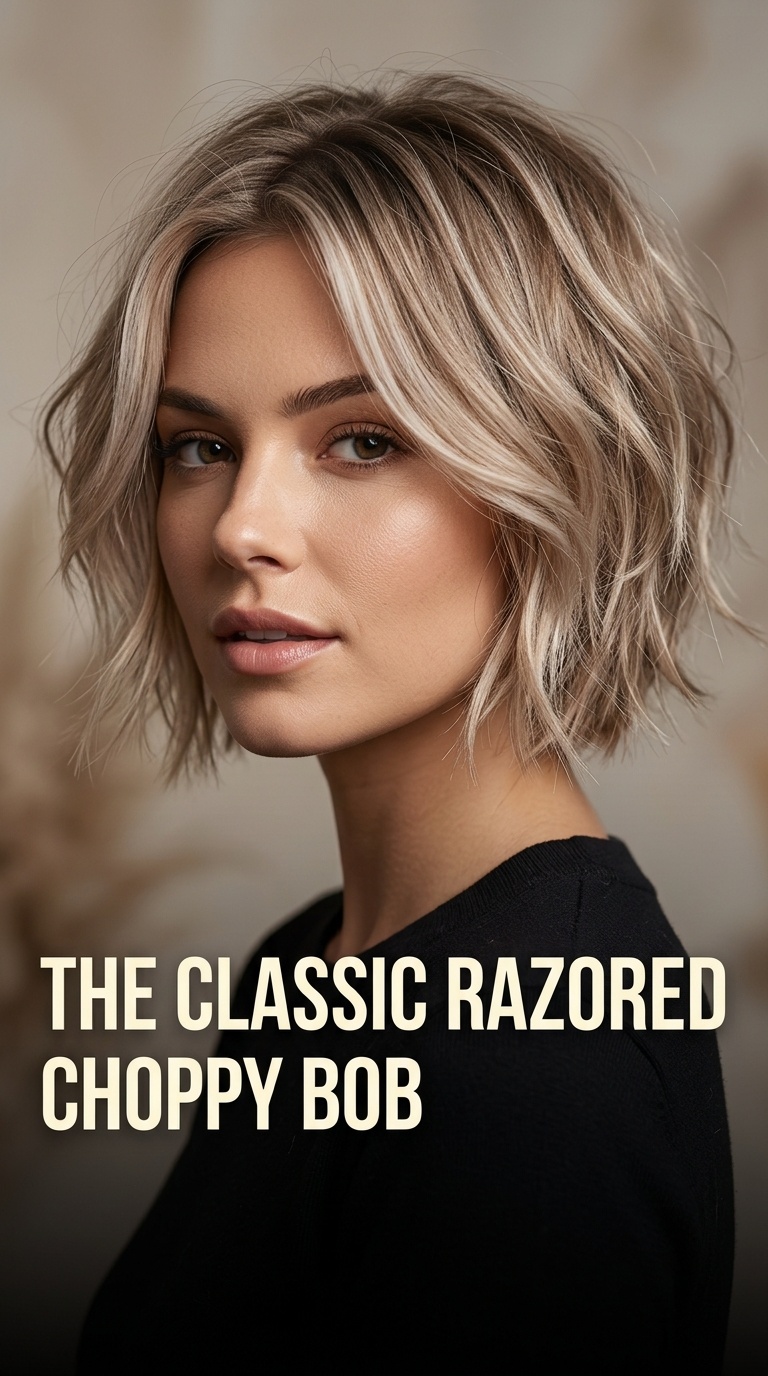 The Classic Razored Choppy Bob