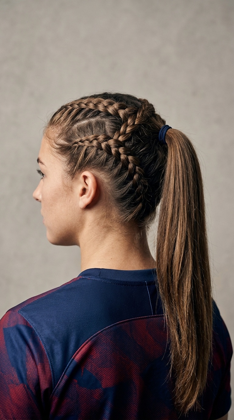 The Criss-Cross French Braid Pony