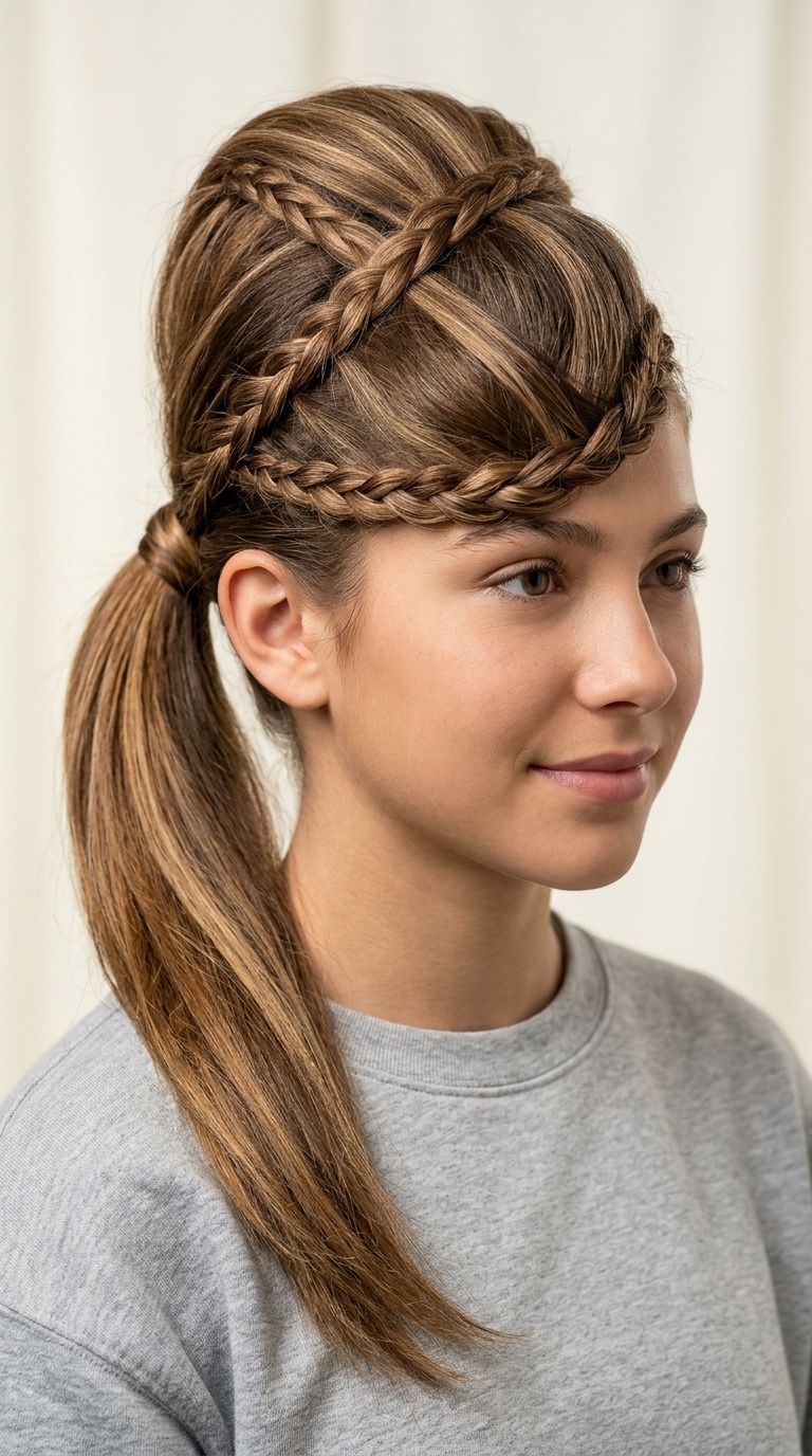 The Criss-Cross Ponytail