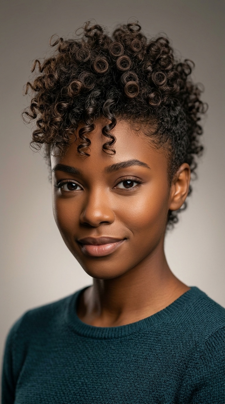 The Curly Faux Hawk