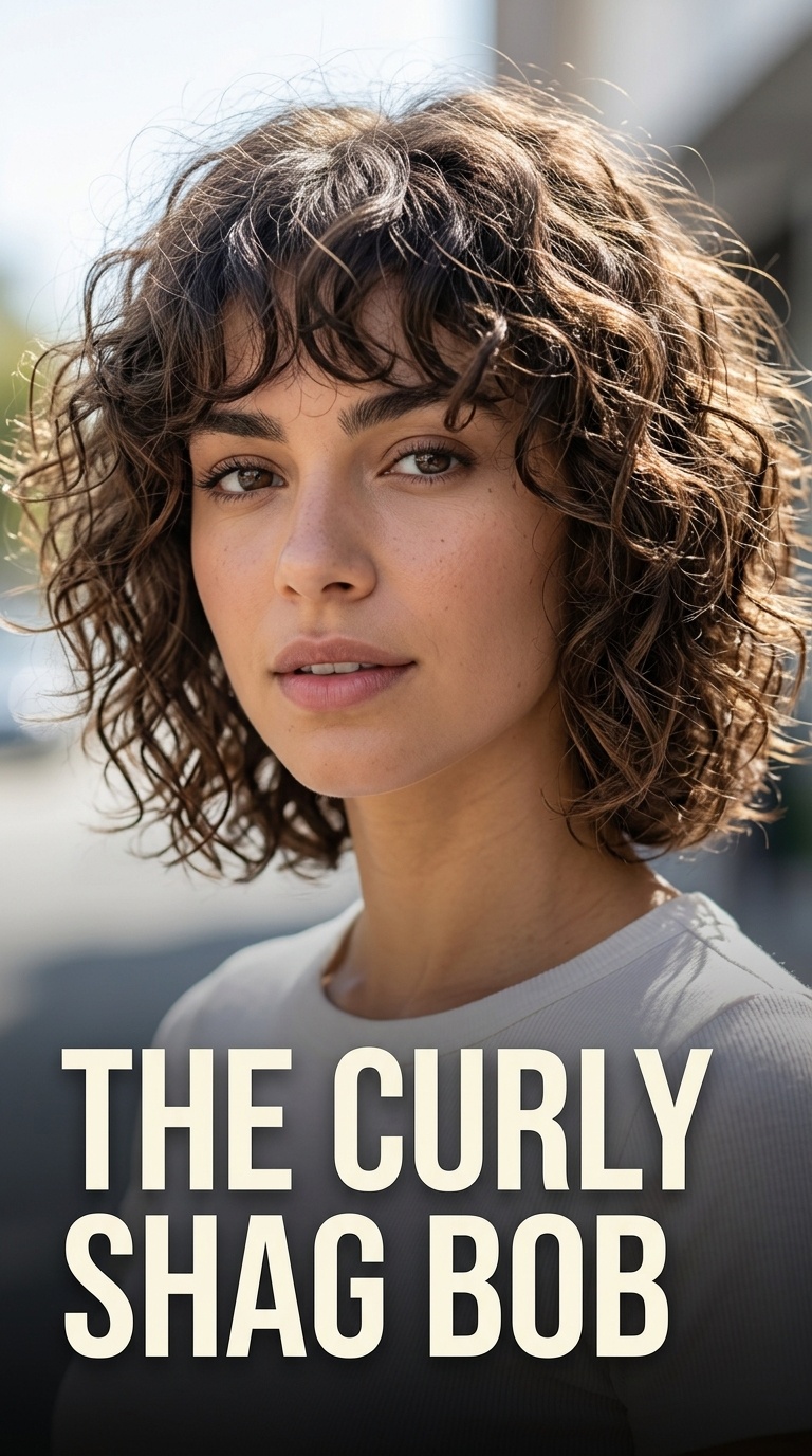 The Curly Shag Bob