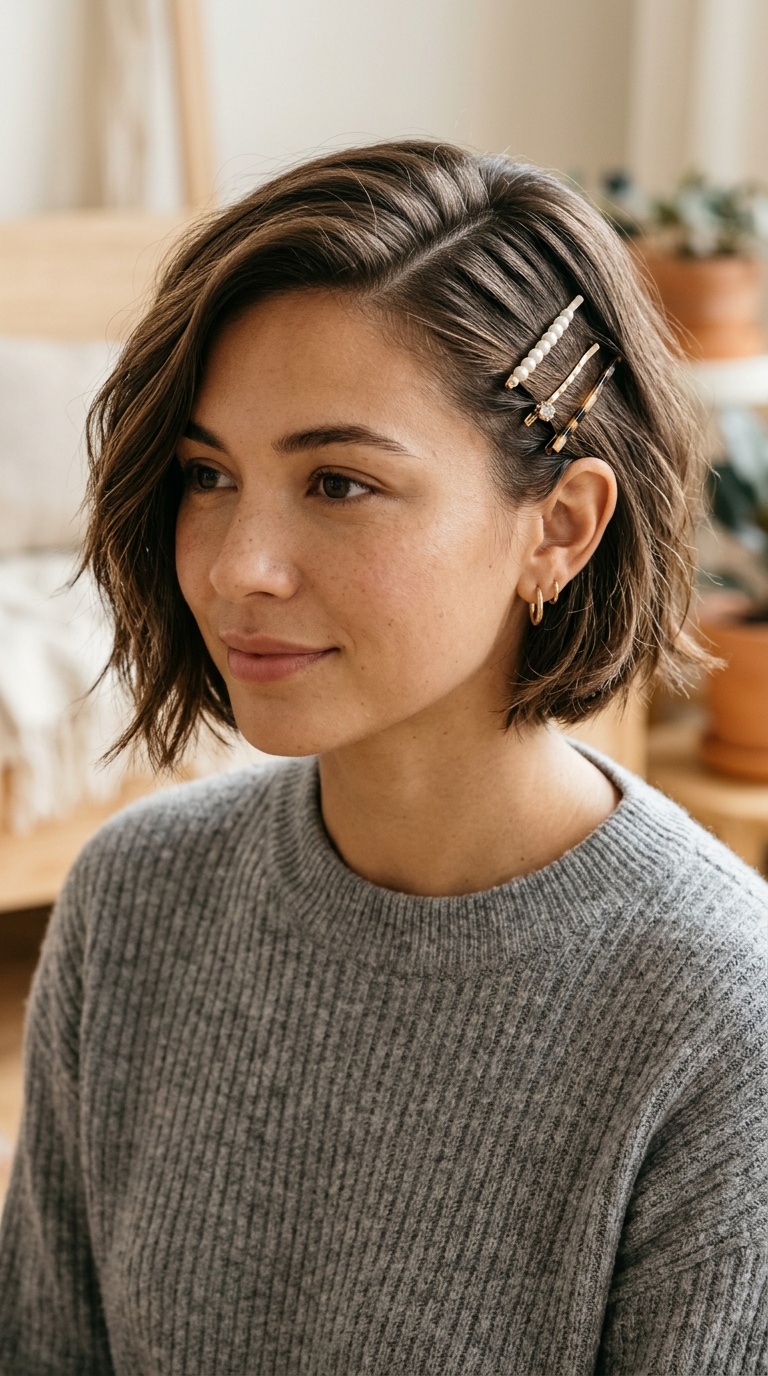 The Deep Side Part with Barrettes