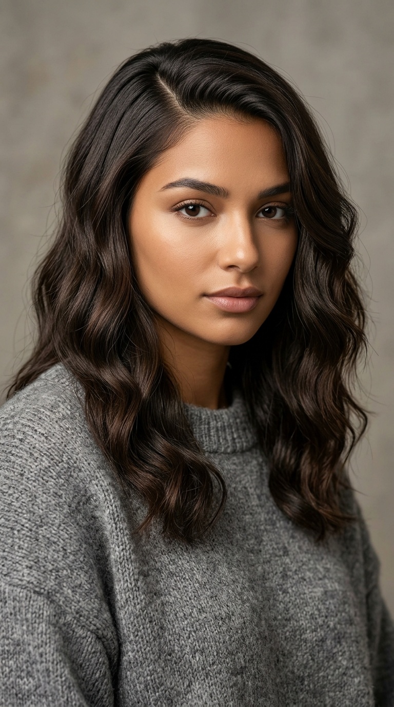 The Deep Side Part with Flat Waves