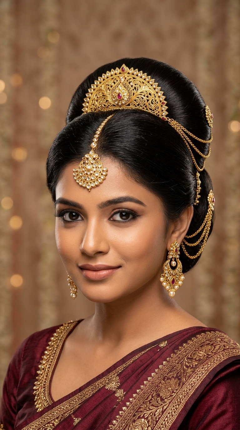 The Donut Bun with Gold Sheet Jewelry