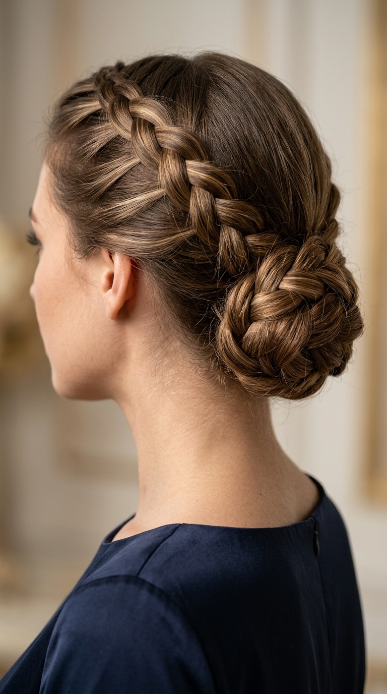 The Double Braided Low Chignon