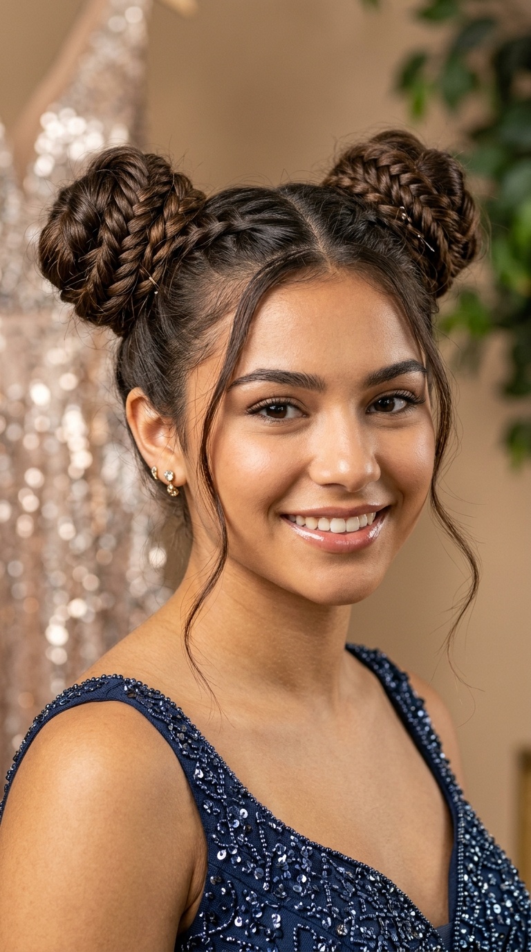 The Double Braided Space Buns