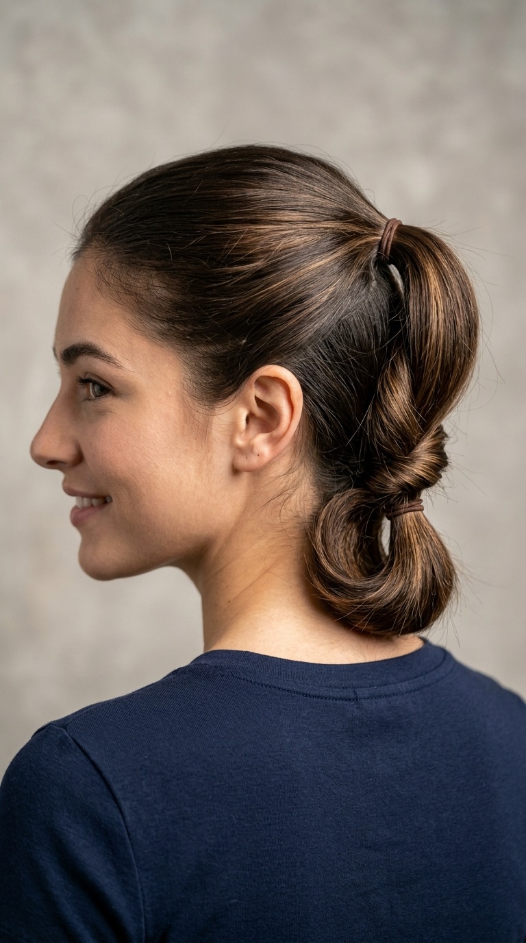The Double Tucked Ponytail