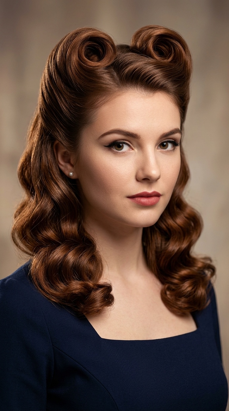 The Double Victory Roll Half-Up