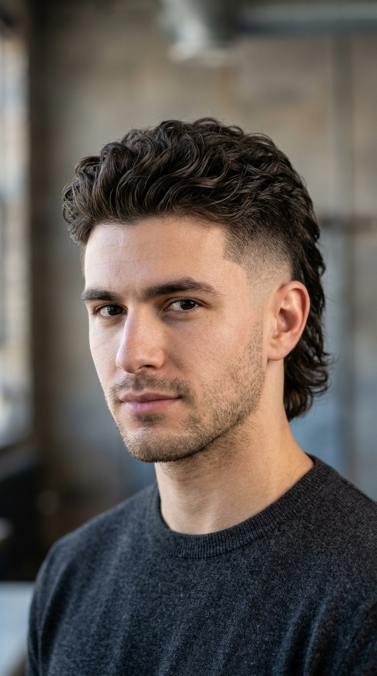 The Euro-Style Mullet with High Fade Taper