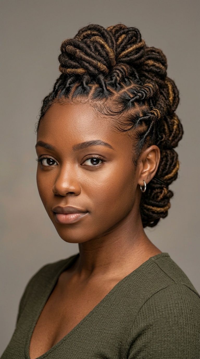 The Faux Hawk Bun Row