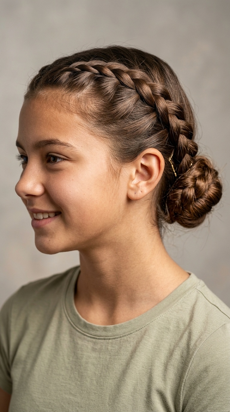 The French Braid into a Bun