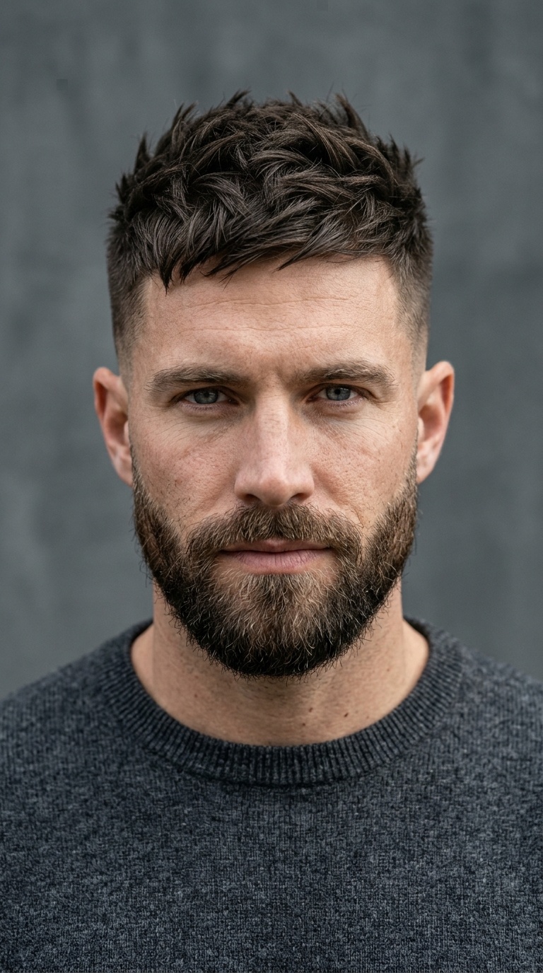 The French Crop with a Scruffy Beard