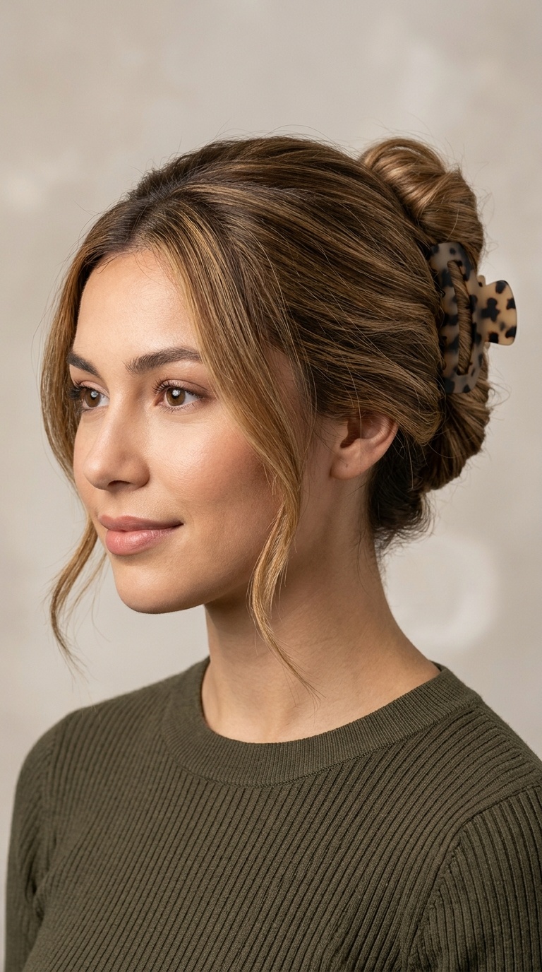 The French Twist with a Claw Clip