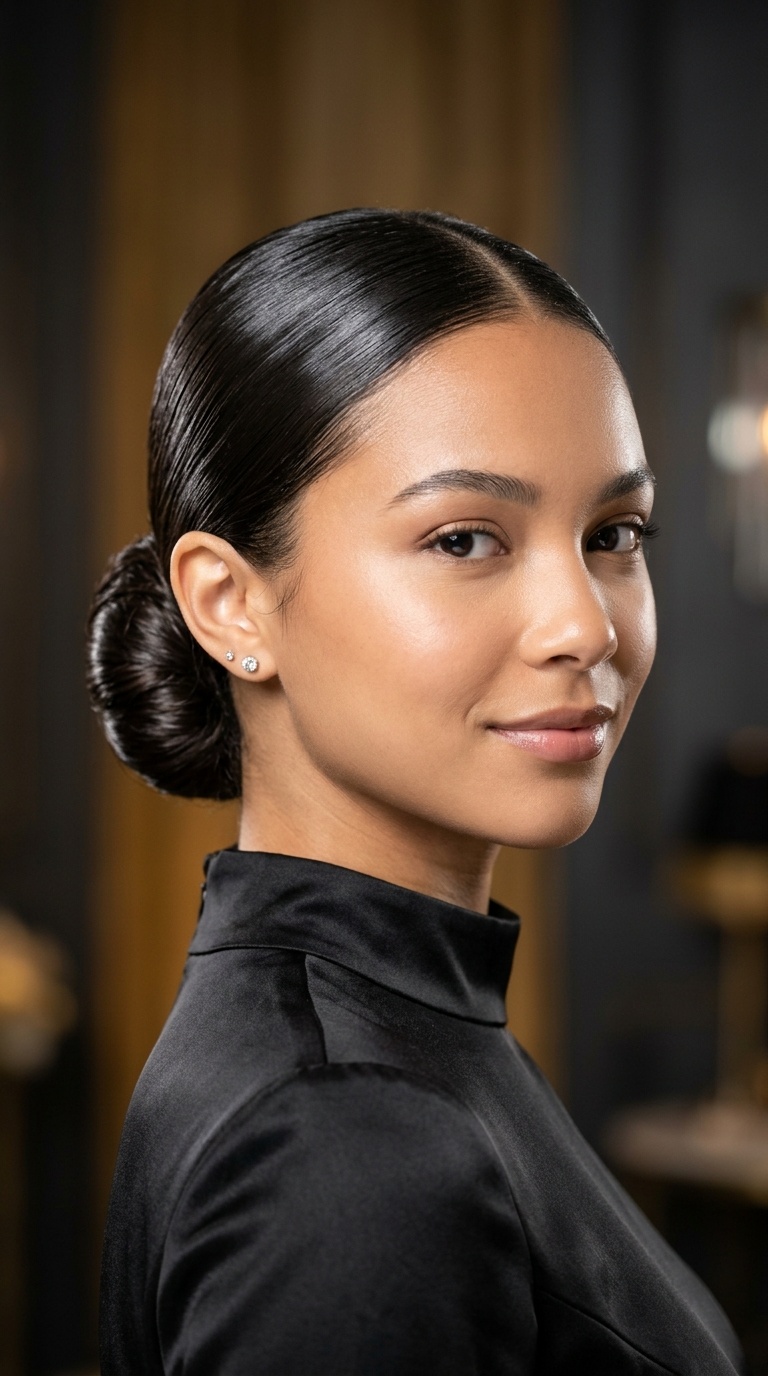 The Glass-Hair Slicked Back Bun